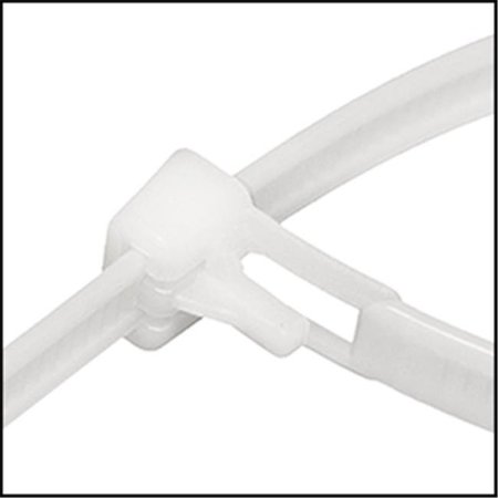 EVERMARK EverMark EM-08-50-RL-9-C 8 in. Natural Releasable Cable Tie; 50 lbs - Pack of 100 EM-08-50-RL-9-C